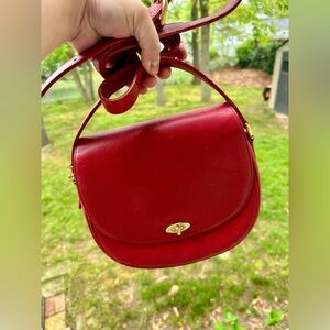 Rare red vintage Coach Madison Carlyle crossbody bag